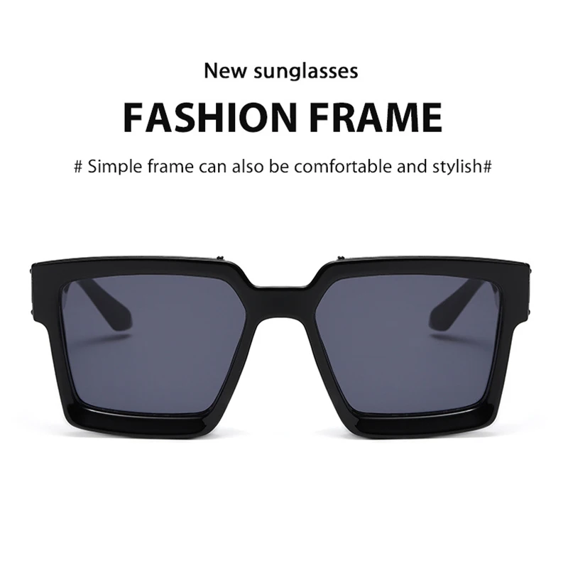 Millionaire Sunglasses For Men Vintage Square Fashion Glasses Luxury Retro Sunglasses Women Trending Punk Gafas De Sol Lentes