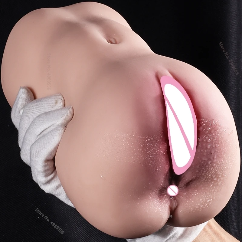 Masturbation Toy Double Channels Male Masturbrator Penile Exercise Can Pussy Silicone Vagina For Men Pocket Pusyy Adult Sex Toys