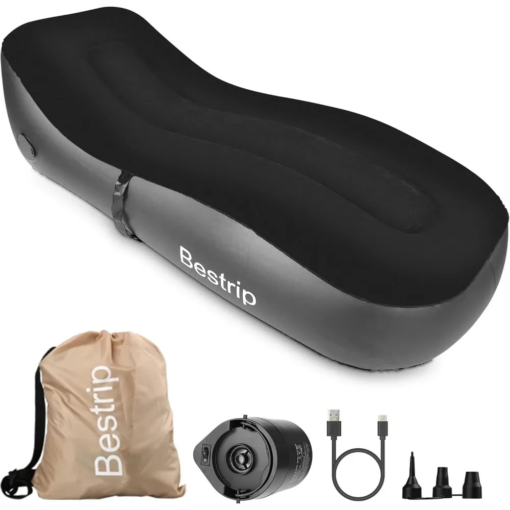 

Auto Inflatable Couch Lounger, Air Mattress Sofa Bed with Rechargeable Air Pump