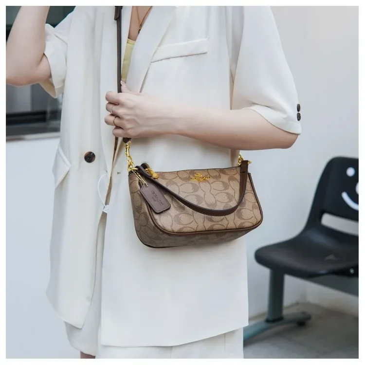 2024 New Texture Printed Simple and Fashionable Underarm Single Shoulder Crossbody Handheld Women's Bag