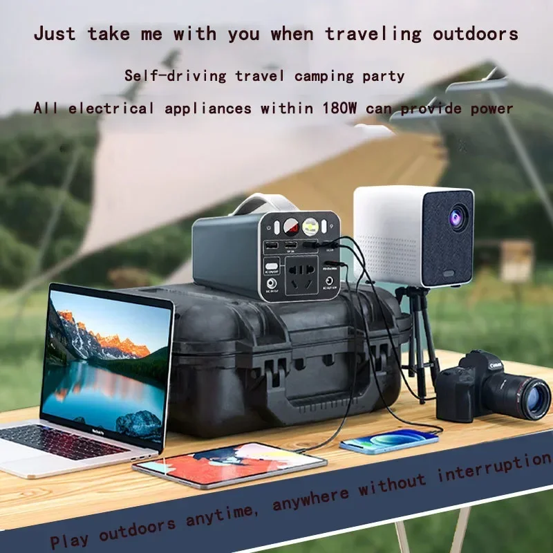 180W 45000mAh Portable Power Bank Station110V/220V Emergency Outdoor Power Supply Powerful External Battery For Camping Laptop