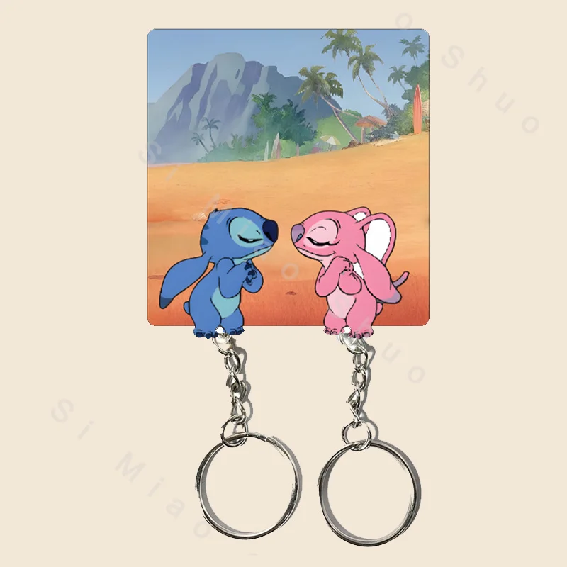 Wall Key Holder Couple Keychain Hanger Cartoon Acrylic House Entry Home Decor Mouse Key Pendant Key Loss Prevention Hanger Gift