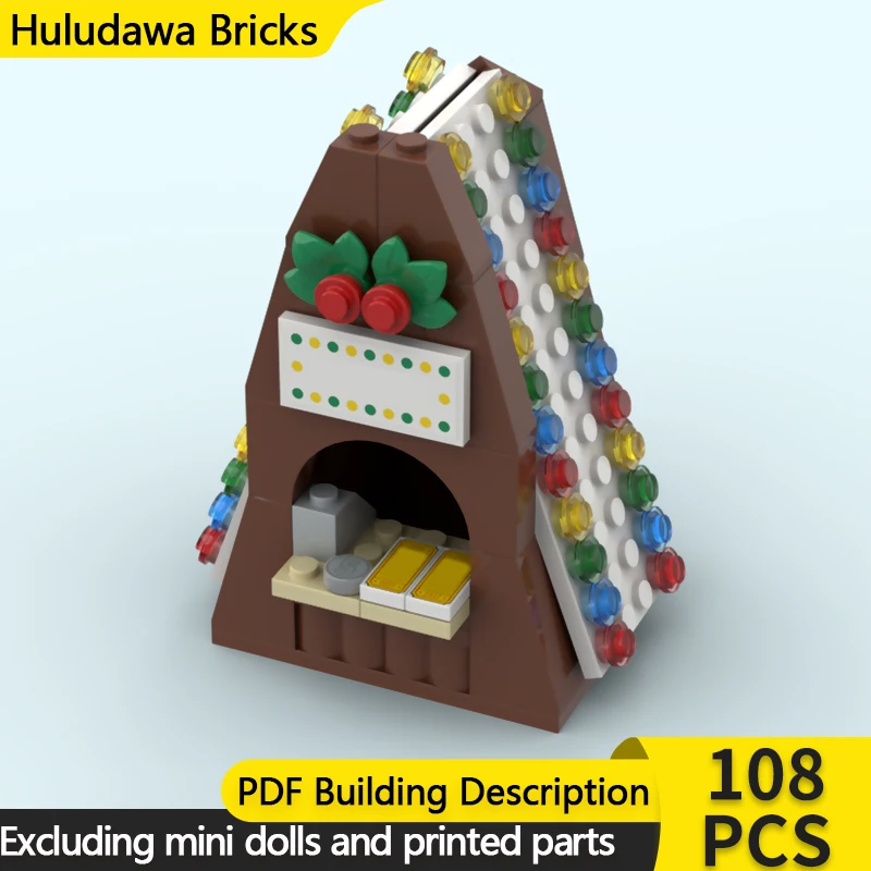 

Street View Model MOC Building Bricks Winter Village Ticket Booth Modular Technology Children Holiday Gifts Assemble Toys Suit