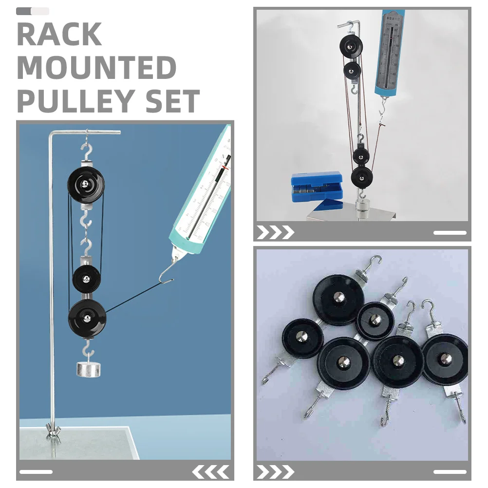 4 قطعة نظام البكرة أداة التدريس تجارب الفيزياء الفصول الدراسية DIY بها بنفسك مشاريع ميكانيكا القيمة التعليمية ودية