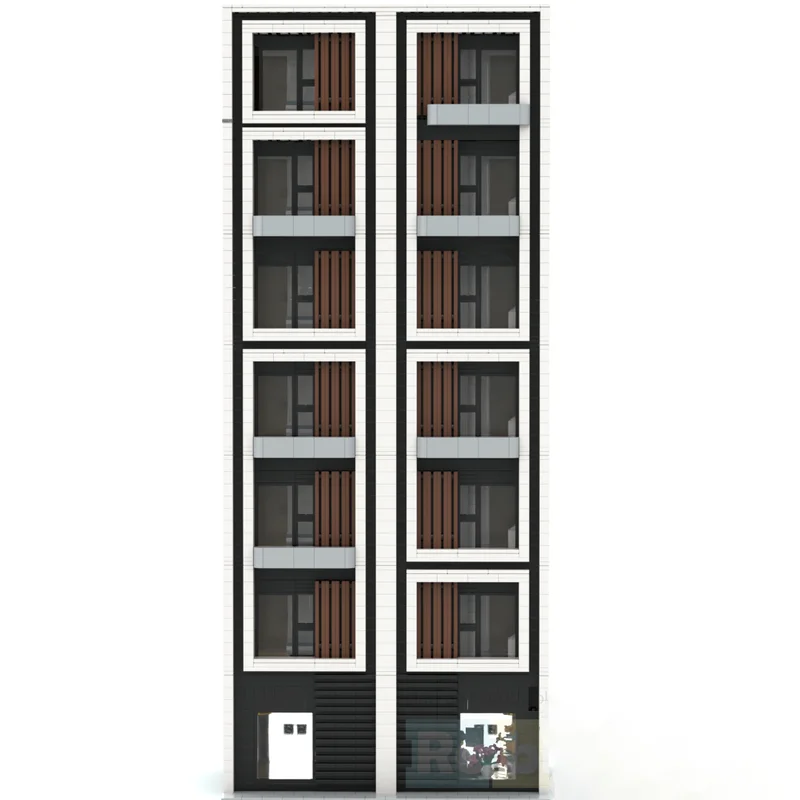 Modello modulare di costruzione di città Moc Mattoni da costruzione Appartamento Tecnologia complessa Blocchi modulari Giocattoli di Natale Set fai da te Assemblaggio