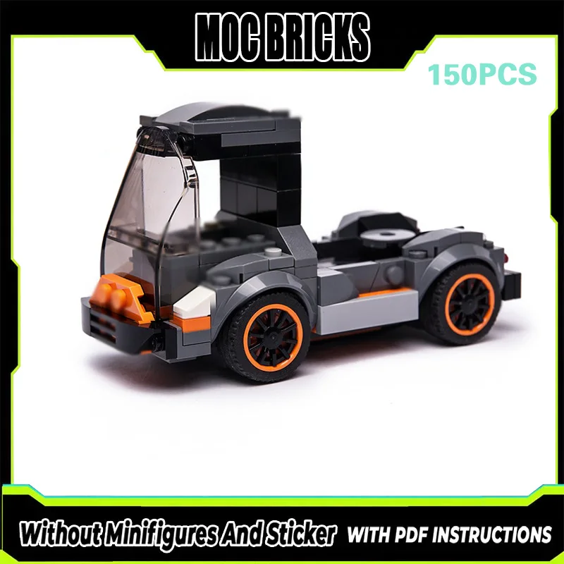 

City Car Model MOC Building Bricks Flatbed Freight Half Truck Modular Technology Gifts Holiday Assemble Children Toys Suit