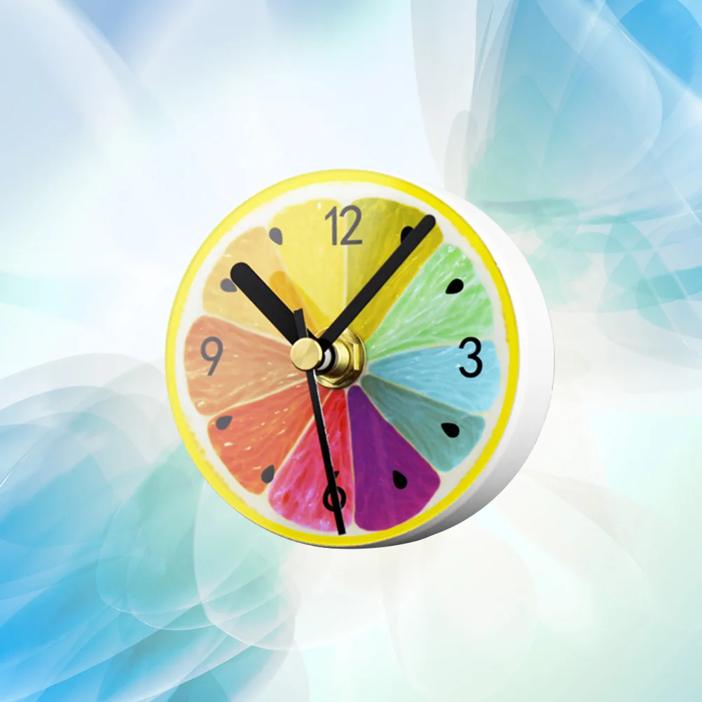 

Creative Lemon Fridge Clock Magnet Premium Plastic Construction with Smooth Surface for Message Holding and Time Reading Decor