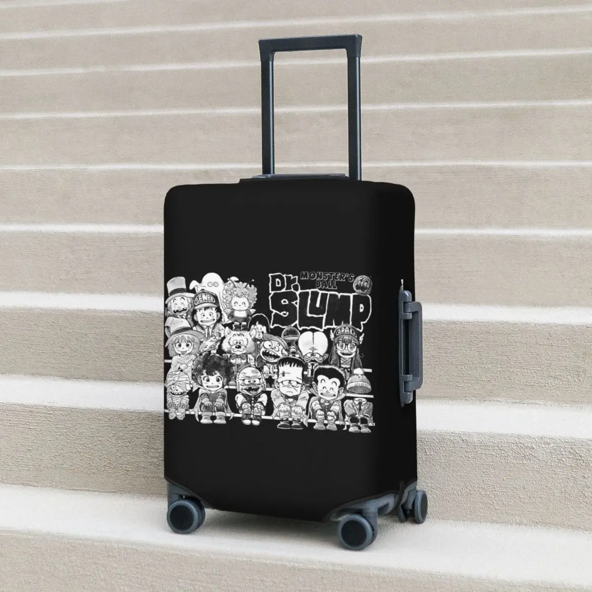 

Cute Dr.Slump Robot Girl Arale Hoyoyo Suitcase Cover Protection Elastic Travel Luggage Protector Covers for 18-32 Inch