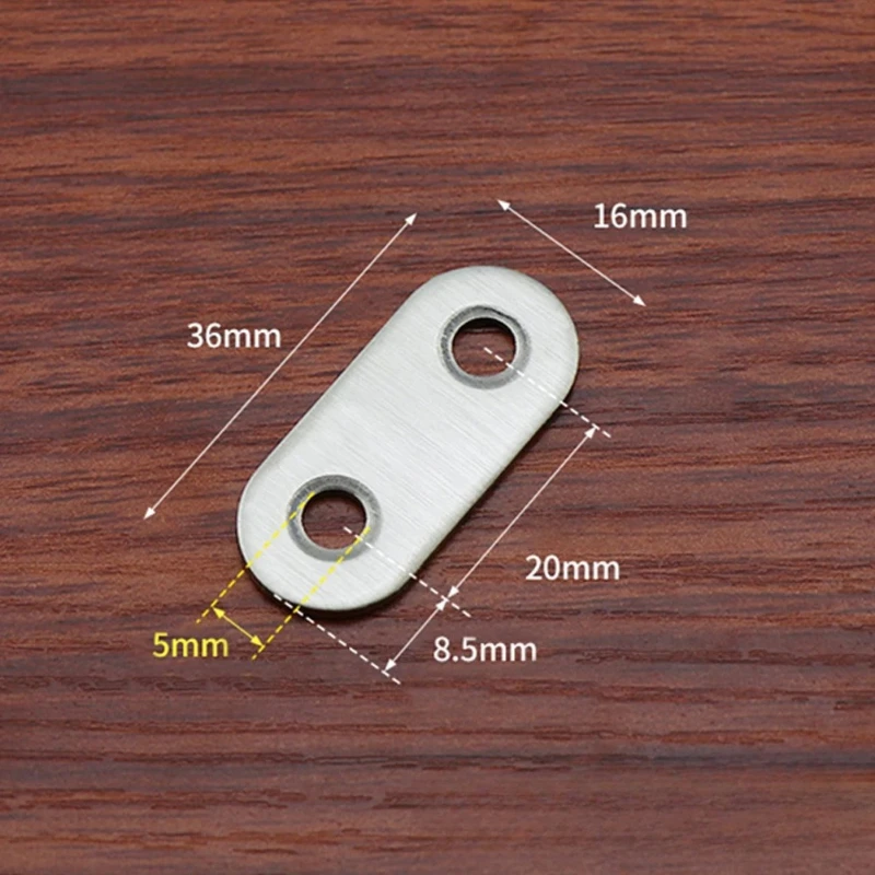 15/20/50pcs Mending Plates, Flat Straight Corner Brackets for Wood Furniture Repair, Heavy Duty Joint Fasteners for Cabinet
