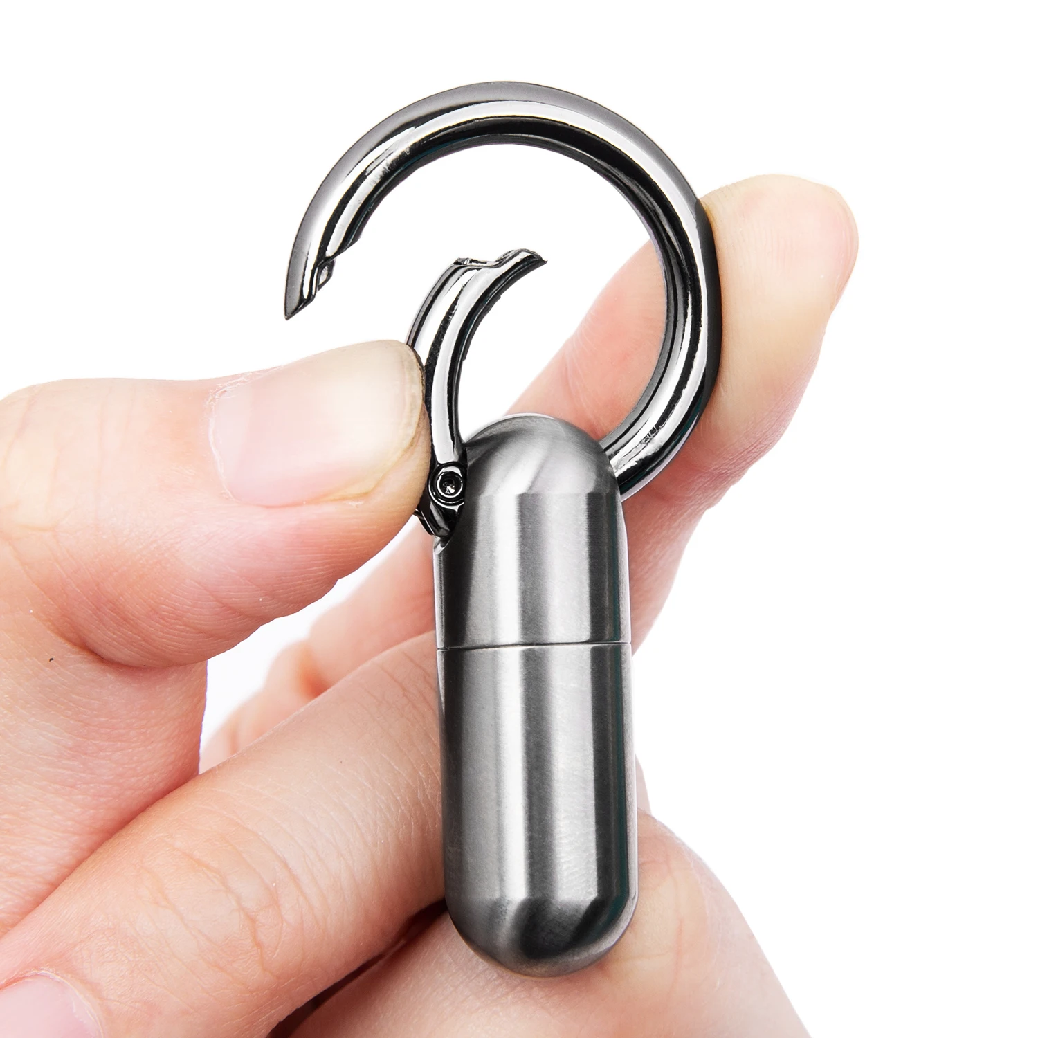 TIGLE Titanium Alloy Pill Bottle New Key Ring Sealed Waterproof Bottle Multi functional EDC Tool