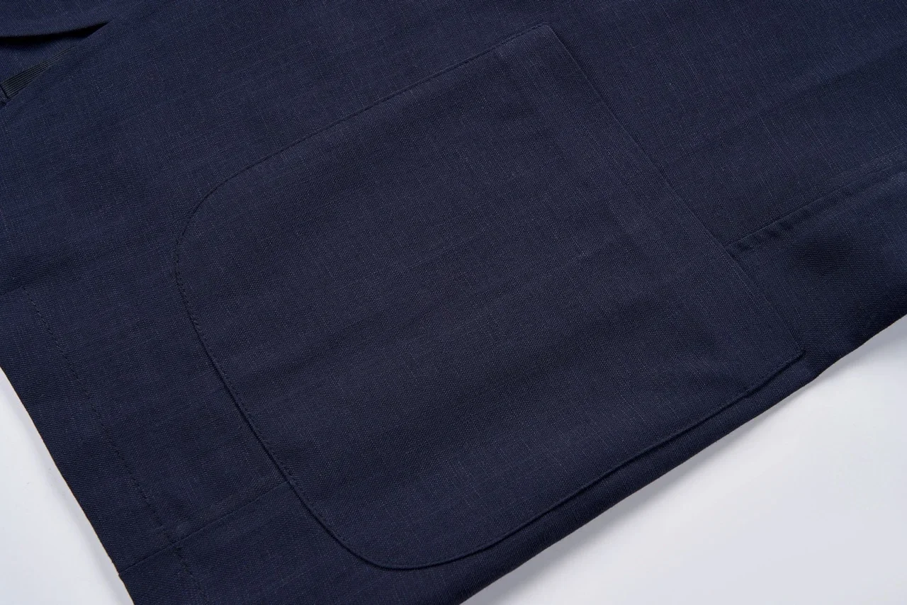 Herren Leinen Blazer Leichte Sommerjacke Unstrukturiert Smart Casual Atmungsaktiv Kühlend Lyocell Resort Stil Stiller Luxus Eleganter Mantel Sonnenschutz Urlaub Strand Viskose Mischung Oberbekleidung Büro Reise Freizei – Detail 34