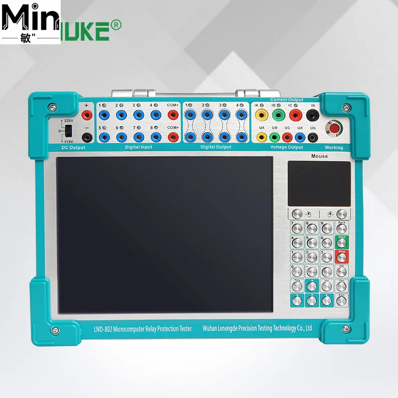 VLUUKE LND-802 Microcomputer 3-Phase Relay Protection Tester 8.4 Inch TFT Display DSP+FPGA High Precision