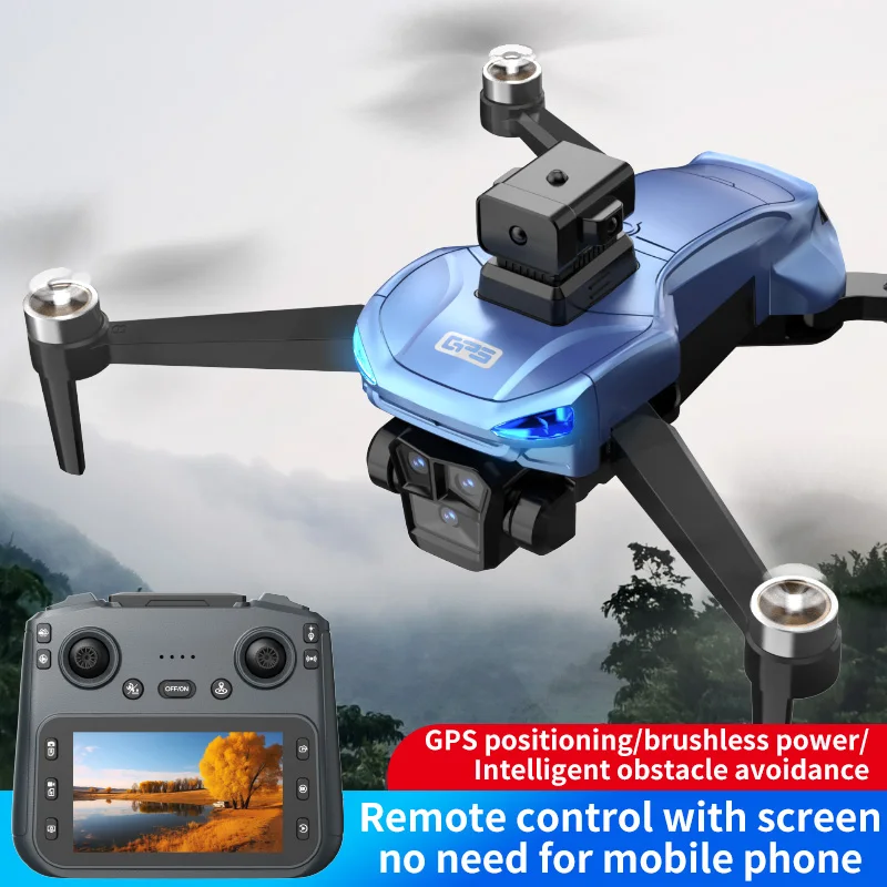 ZD102S Profesional Drone Dual Screen Dual Control Brushless Obstacle Avoidance GPS Rerurn 5G Wifi Dron Toy Dron RC Quadrotor Toy