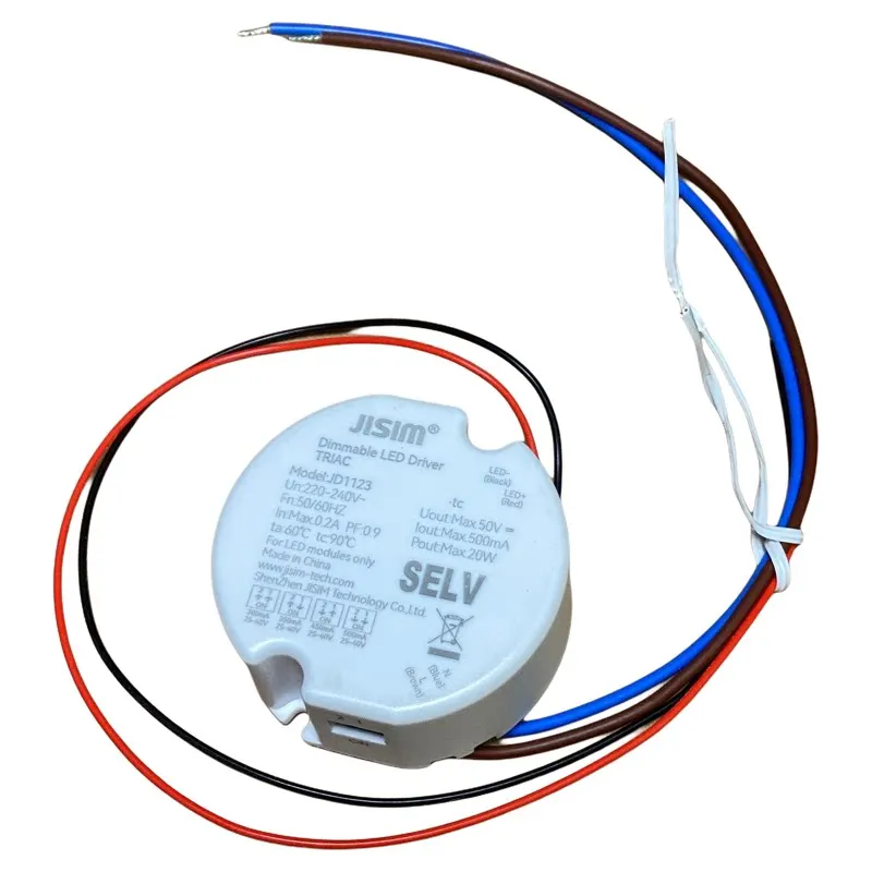 Small Size TRIAC Dimmable Round Constant Current LED Driver 5‑9W 120mA 150mA 210mA 240mA For Built‑in Luminaires
