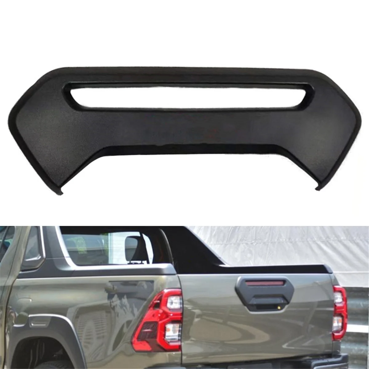 PeiJ-LJ2104ฝาครอบแผ่นประตูท้ายหลังรถรถยนต์สำหรับ Toyota Hilux Revo Rocco 2021 2022แผงไฟเบรคท้ายรถ