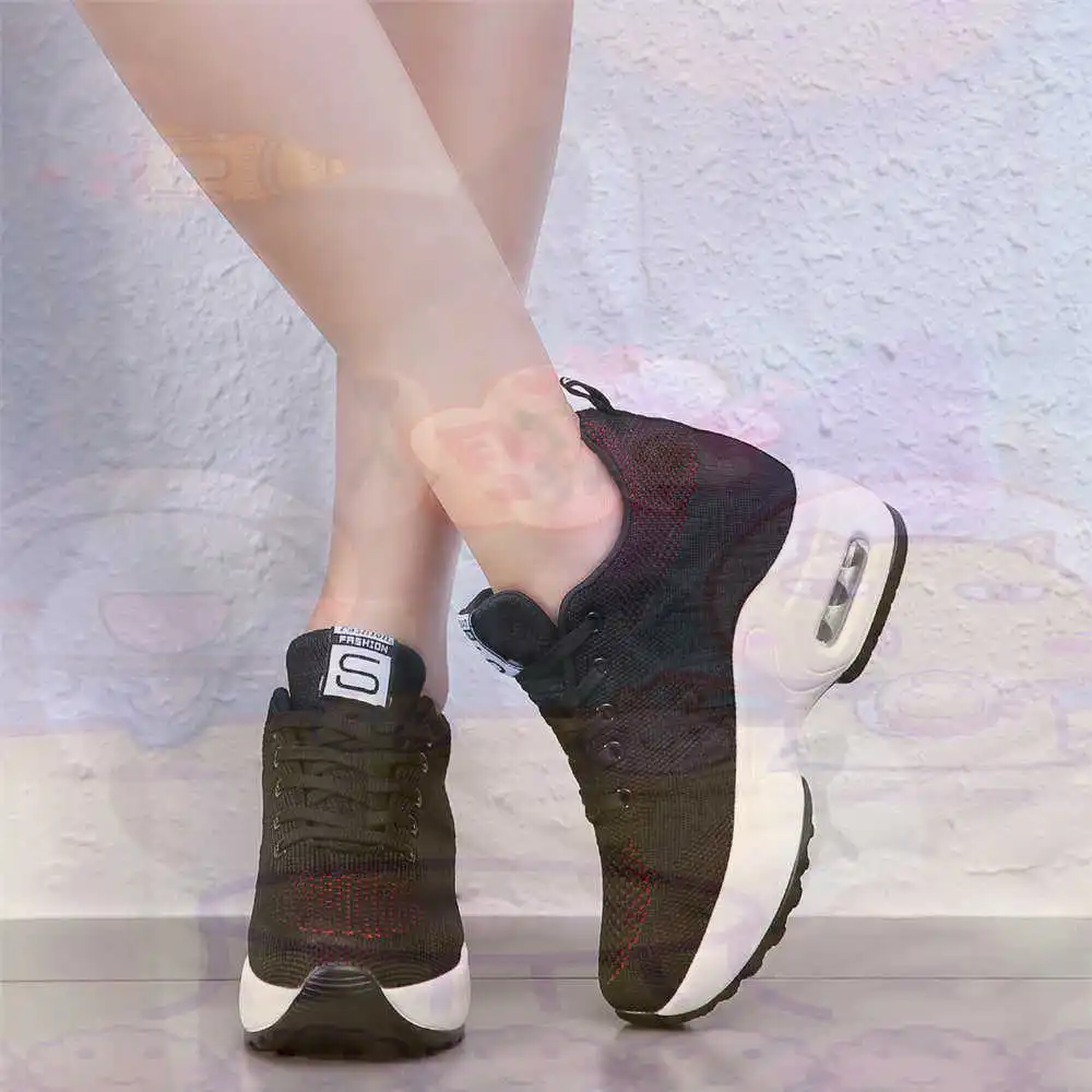 

High Platform 36-37 Women's Green Boot Skateboarding Summer Walking Shoes Green Sneakers Women Sports Luxury Brand Footwear