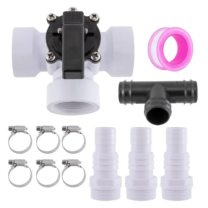 

Solar Heater Bypass Kit Pool Diverter Valve Regulation Set Hose Connection Attaching Multiple Units For Solar Heating System