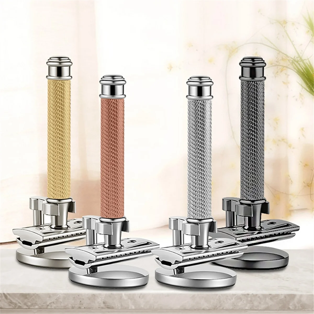 New Safety Razor Mens Folding Shaving Double Edge Classic Safety Shaver Men'S Razor Rose Gold