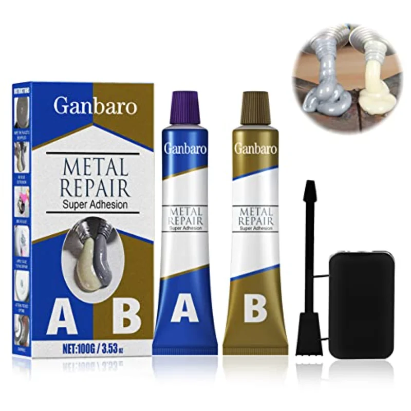 

Magic Repair Glue AB Metal Cast Iron Repairing Adhesive Heat Resistance Cold Weld Metal Repair Adhesive Agent Caster Glue