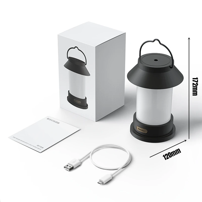 Tragbarer Aroma-Luftbe feuchter, USB-Akku, Retro-Camping lampe, drahtlose Aroma therapie, Diffusor für ätherische Öle, 400ml