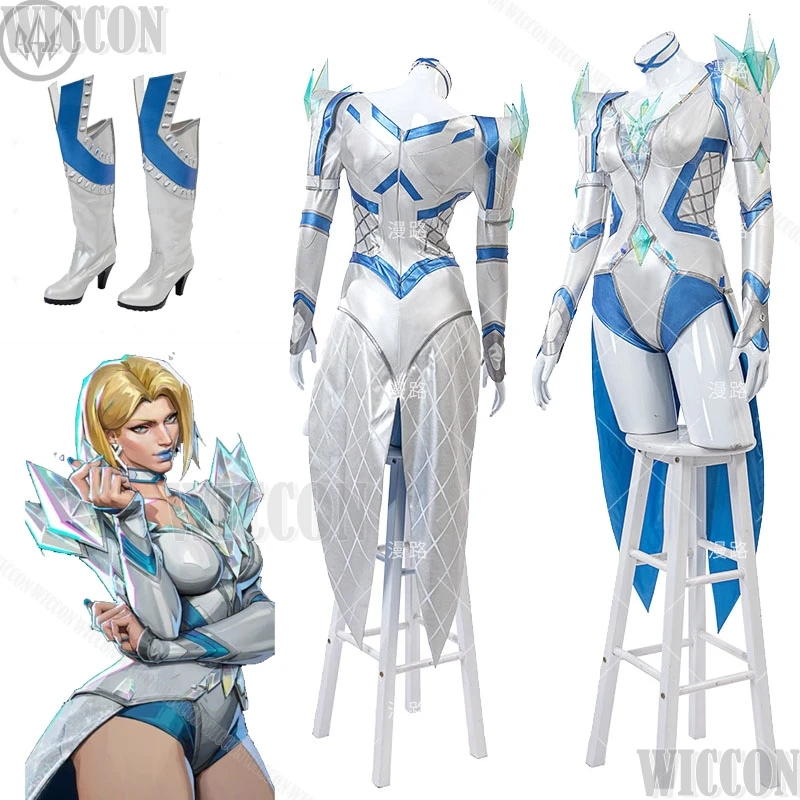 

Marv Rivals White Cosplay Queen Emma Grace Frost Hero Bodysuit Fancy Sexy Costume Women Suit Game Cos Halloween Carnival Outfit