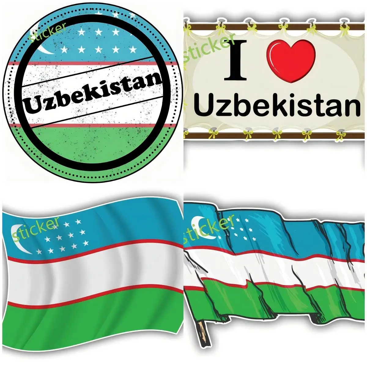 

I Like Uzbekistan Travel Slogan Car Bumper Sticker Decal Grunge Travel Stamp WindowTrunk Motorcycles Accsesories