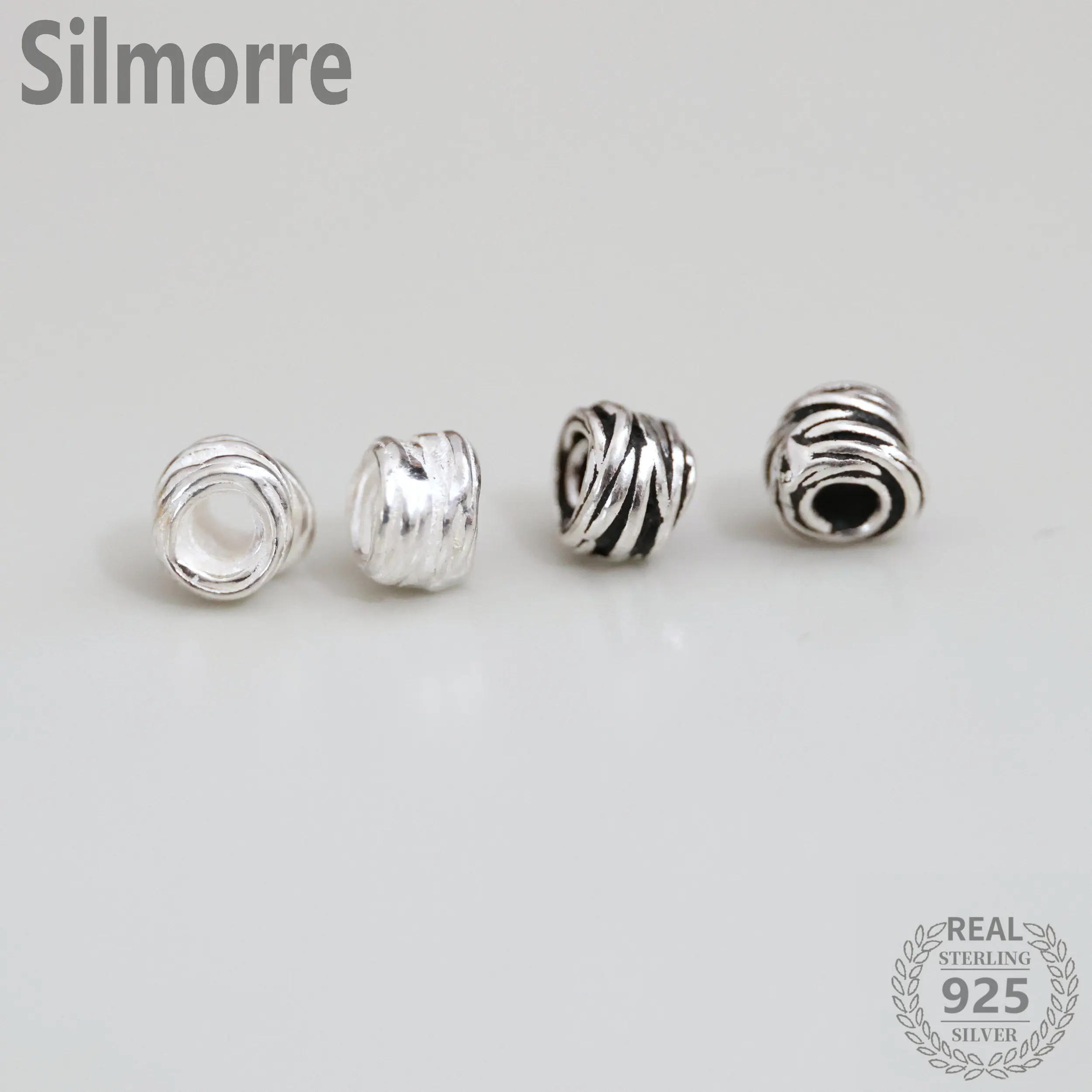 1 szt. 100% solidna 925 srebro sznurek kulka koraliki dystansowe luźne koraliki dla DIY Fine Jewelry znalezienie JQ0061
