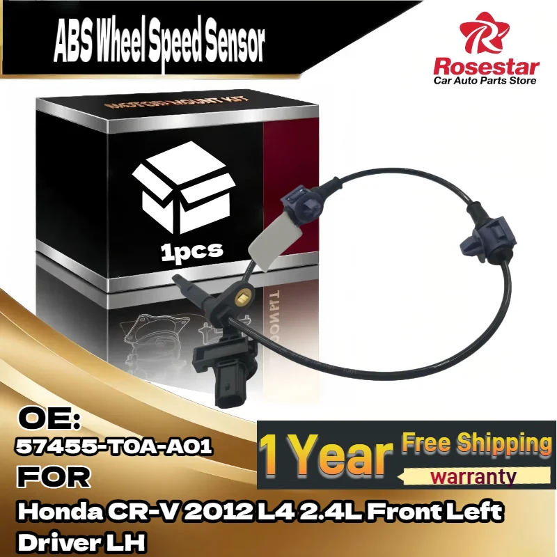 

Front Left ABS Wheel Speed Sensor for Honda CR-V 2012 L4 2.4L Driver Side 57455-T0A-A01