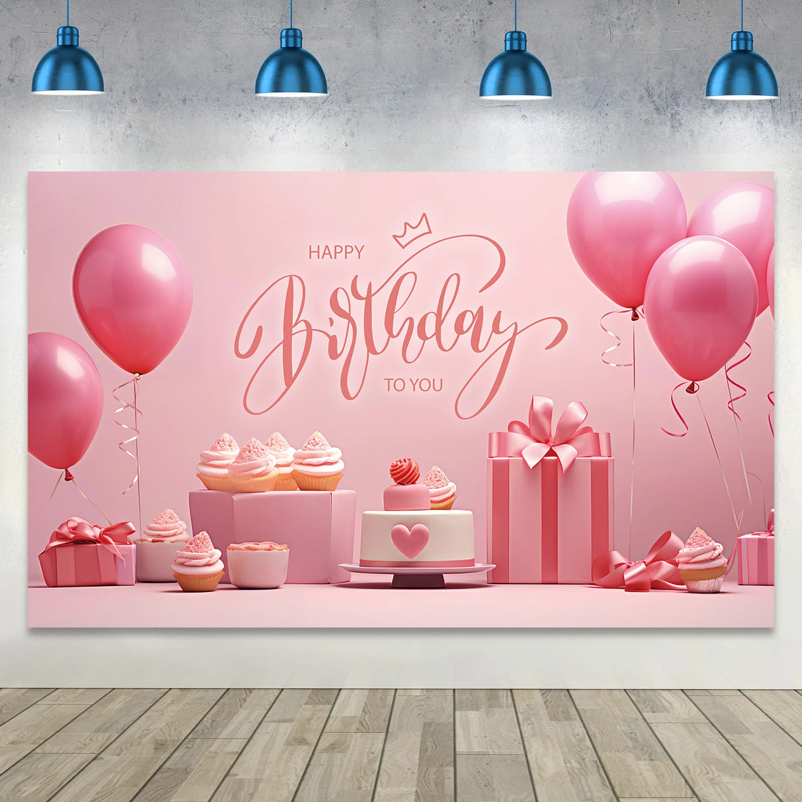 Birthday party background cloth, activity scene decoration, atmosphere, bedroom bedside hanging cloth