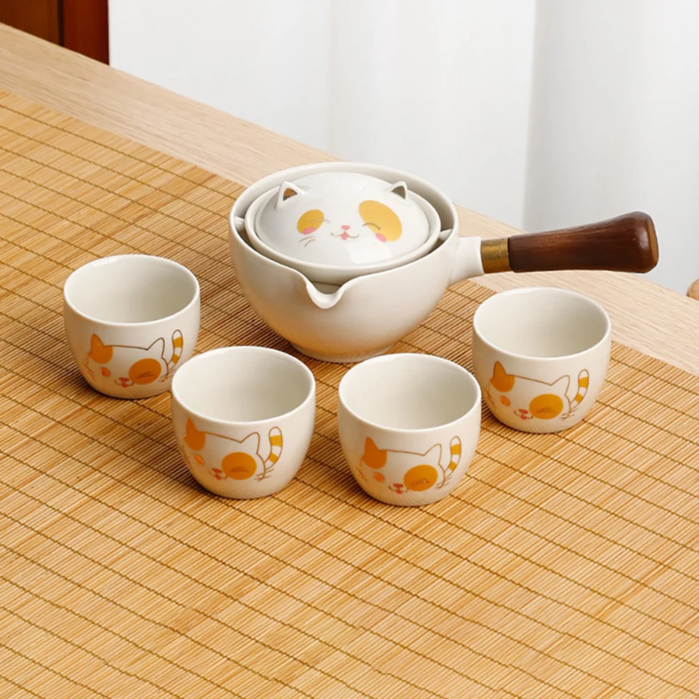 

Керамический чайник, набор чашек, вневременная красота, многофункциональный портативный сервиз для чая, набор для дома, керамический чайник, набор чайной чашки, домашняя чайная посуда