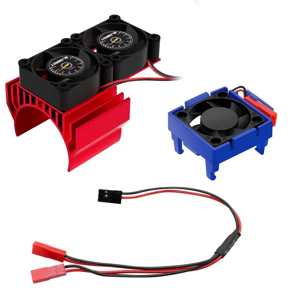 VXL-3s ESC Cooling Fan and Motor Cooling Fan Dual Fan Set for 1/10 Slash Stampede Rustler Replace 3340 Velineon VXL-3s