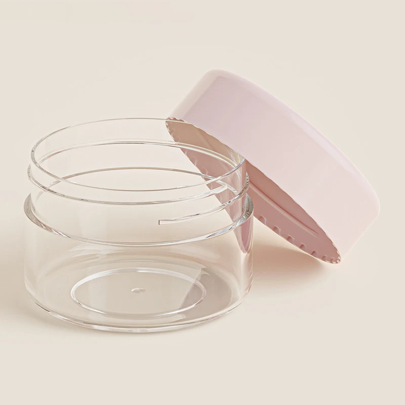 2 PCS Empty 5g Travel Small Colorful Covers Clear Plastic Cosmetic Pot Jars With Lids For Face Cream Lip Balm Containers