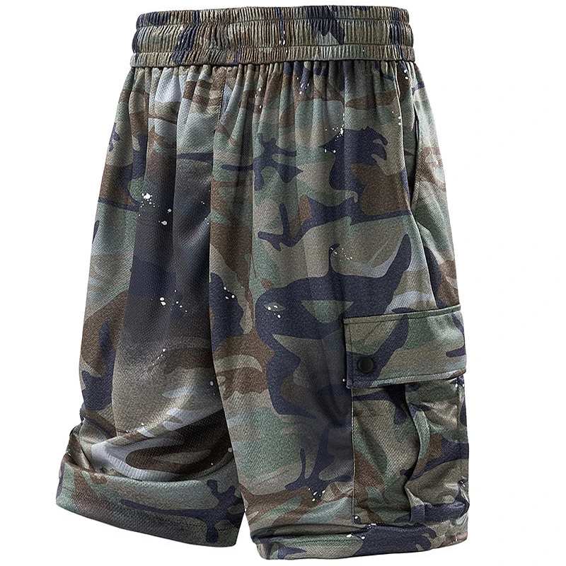 Men's shorts in sizes 6XL, 7XL, 8XL, summer new men's shorts, sport camouflage casual pants, five-point fitness sport pant  K801