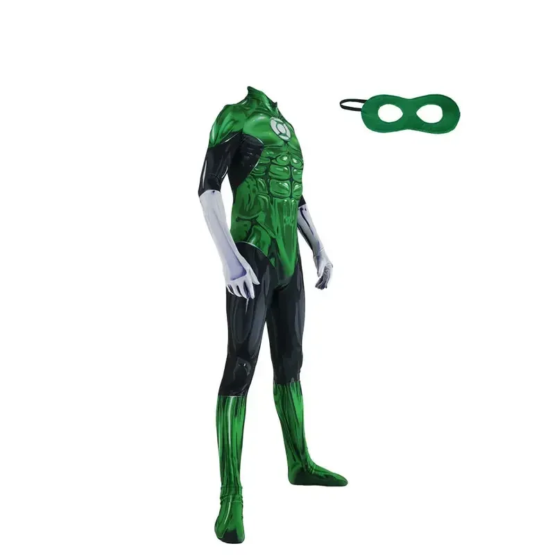 aa Bear House 002 Green Lantern Cosplay Costume Zentai Bodysuit Suit Adults Kids Superhero Halloween Man Boys Male JumpsWAT99 ★