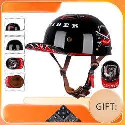 Kask motocyklowy cascos pojazd elektryczny lokomotywa jeździecka dla Harley Retro pół kask cztery pory roku uniwersalny kask kask