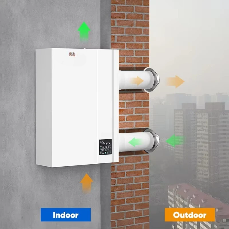 

Air filter wall-mounted indoor fresh air ventilation system ERV enthalpy heat transfer