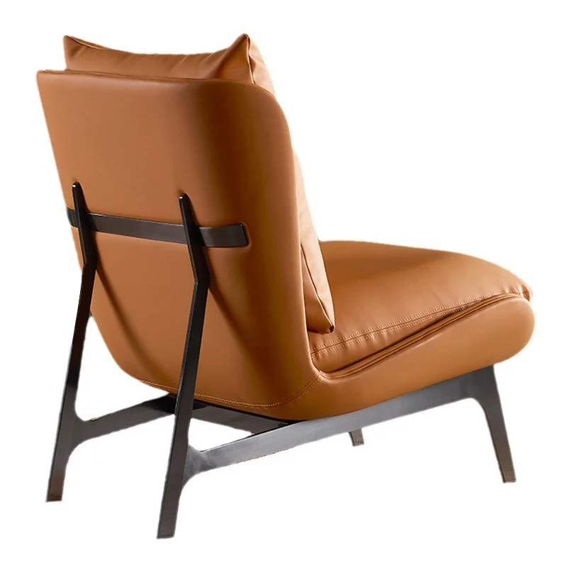 อิตาเลียน, มินิมอล, หนัง, เก้าอี้โซฟาเดี่ยว, ห้องนั่งเล่น, ลำลอง