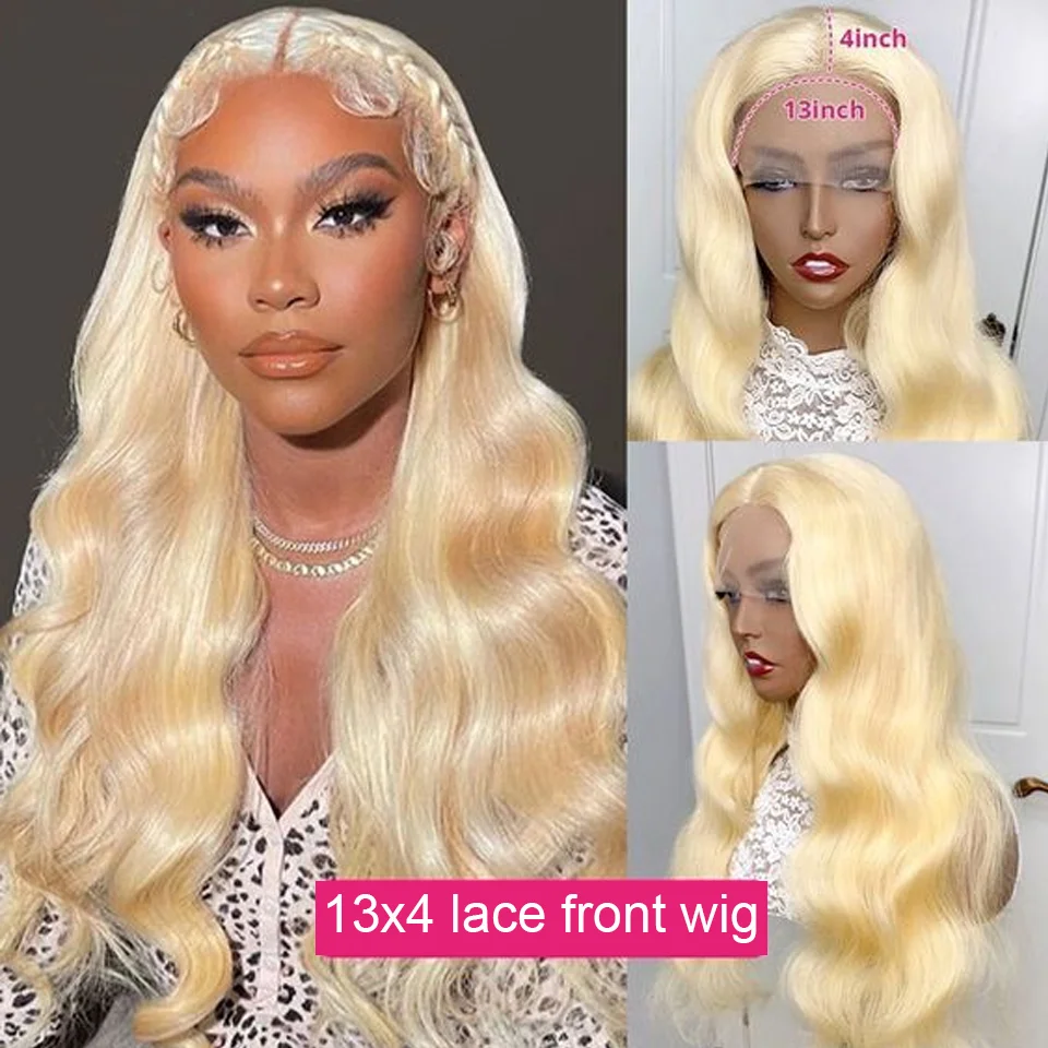 Blonde 613 Human Hair Wigs 13x6 Hd Lace Frontal Wig For Women Brazilian Hair Pre Plucked 38 Inches 13x4 Body Wave Lace Front Wig