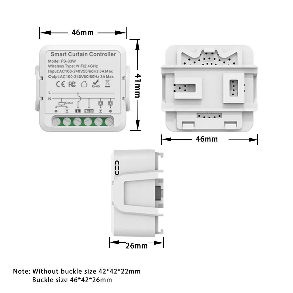 Smart Curtain Controller Zigbee/Tuya  APP WiFi Smart Switch Module for Smart Curtain Voice Control Shared Devices Smart Timing