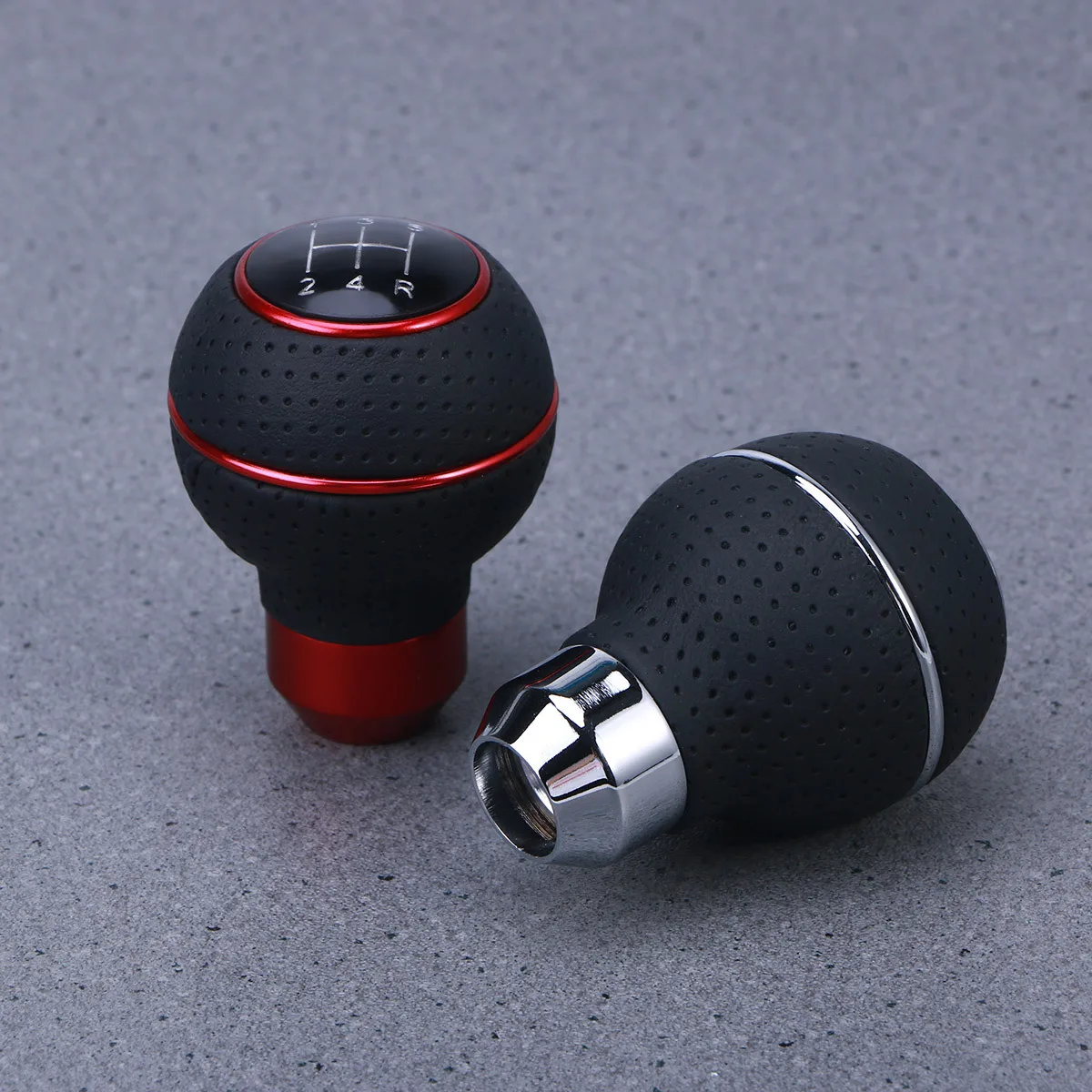 

Aluminum Alloy Gear Knob Manual Stick Shift 5 Speed Universal Replacement Red Shifter Lever Manual Knobs Easy Install