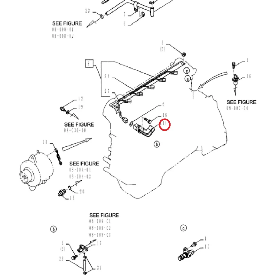 S8256-01200,VHS825601200 HINO J05E J08E ELEC  ENGINE Connector FOR KOBELCO DIGGER