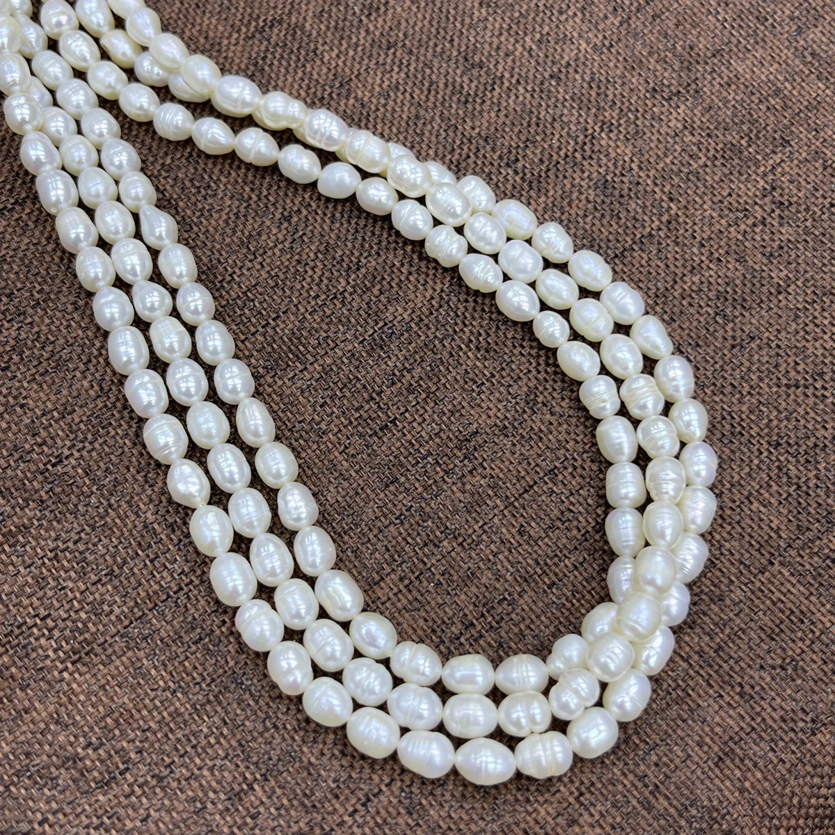 6-7mm 쌀 모양의 천연 담수 진주 세미 스트랜드 루 - Natural Freshwater Pearl Strand Loose Beads 리뷰 및 가격
