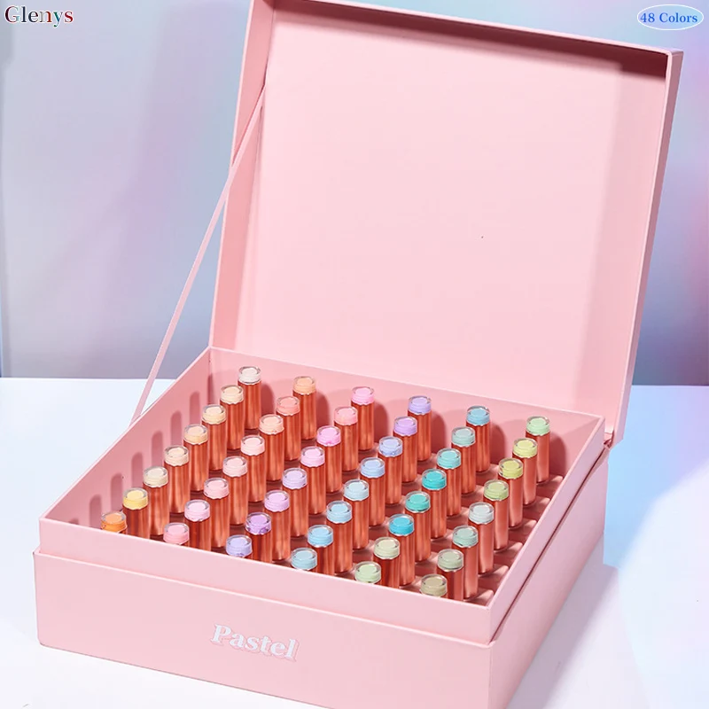 Glenys 48 couleurs Macaron vernis à ongles gel net rouge populaire gel d'immersion semi permanent UV LED salon de manucure art vernis ensemble