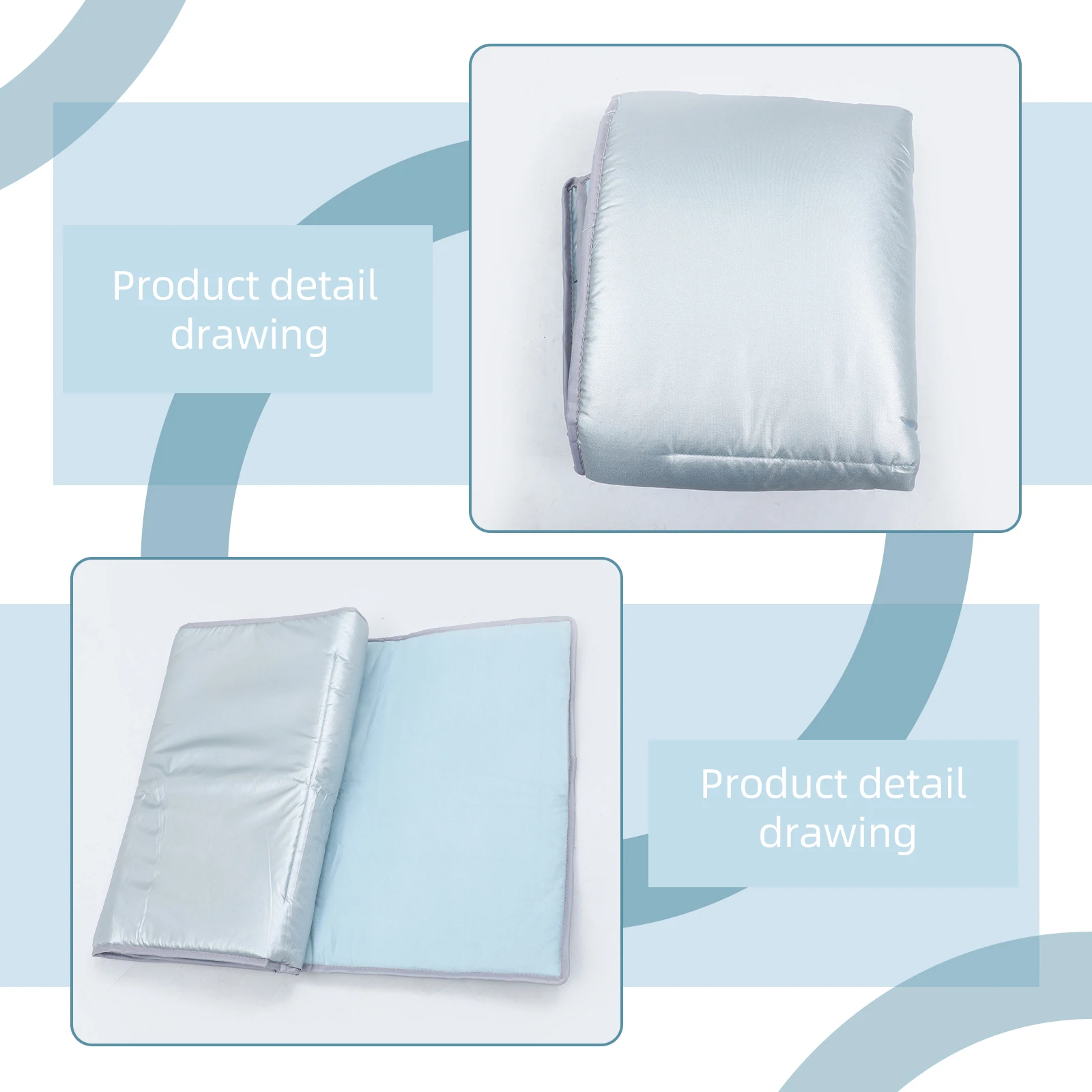 

Children Nap Mat Blue Lightweight Waterproof Foldable Toddler Sleep Mat Kindergarten Daycare Preschool Travel Use Anti Moisture