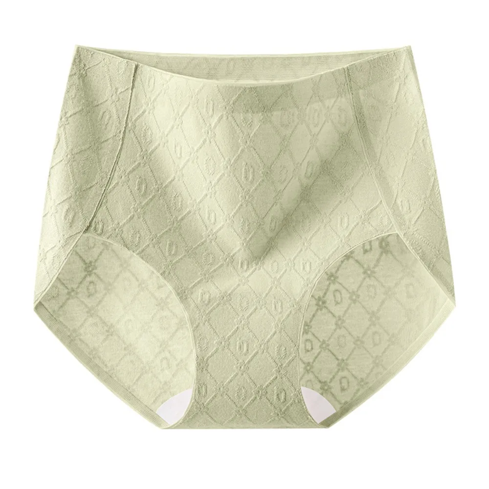 

Трусы-слипы из тонкого хлопка с ромбовидным узором, бесшовные, больших размеров, дышащие, с высокой талией, для девочек