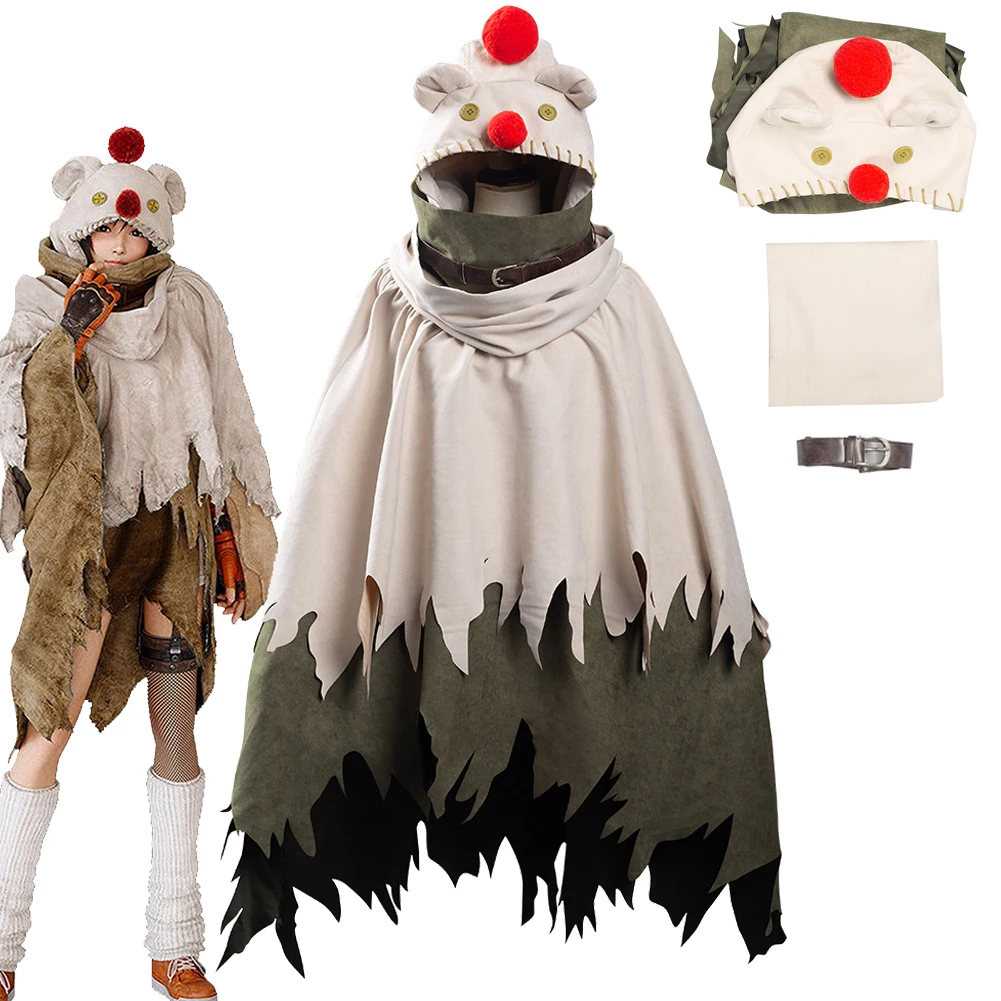 Yuffie Kisaragi Moogle Cosplay Cape Final Fantasy VII Cosplay Remake Anime FF16 Costume Disguise Adult Women Men