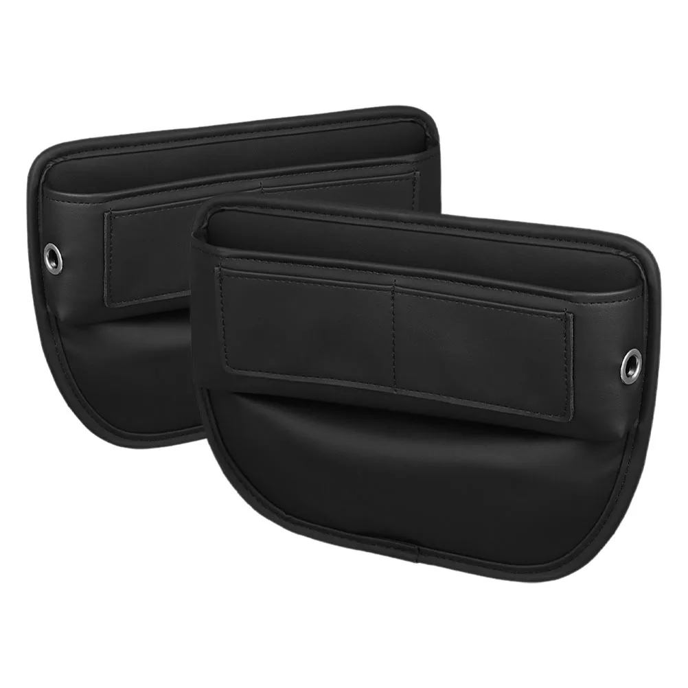 

2 pcs Car Seat Gap Filler Organizer Pu Storage Box Front Seat Gap Filler Automotive Interior Accessories Auto Console Side