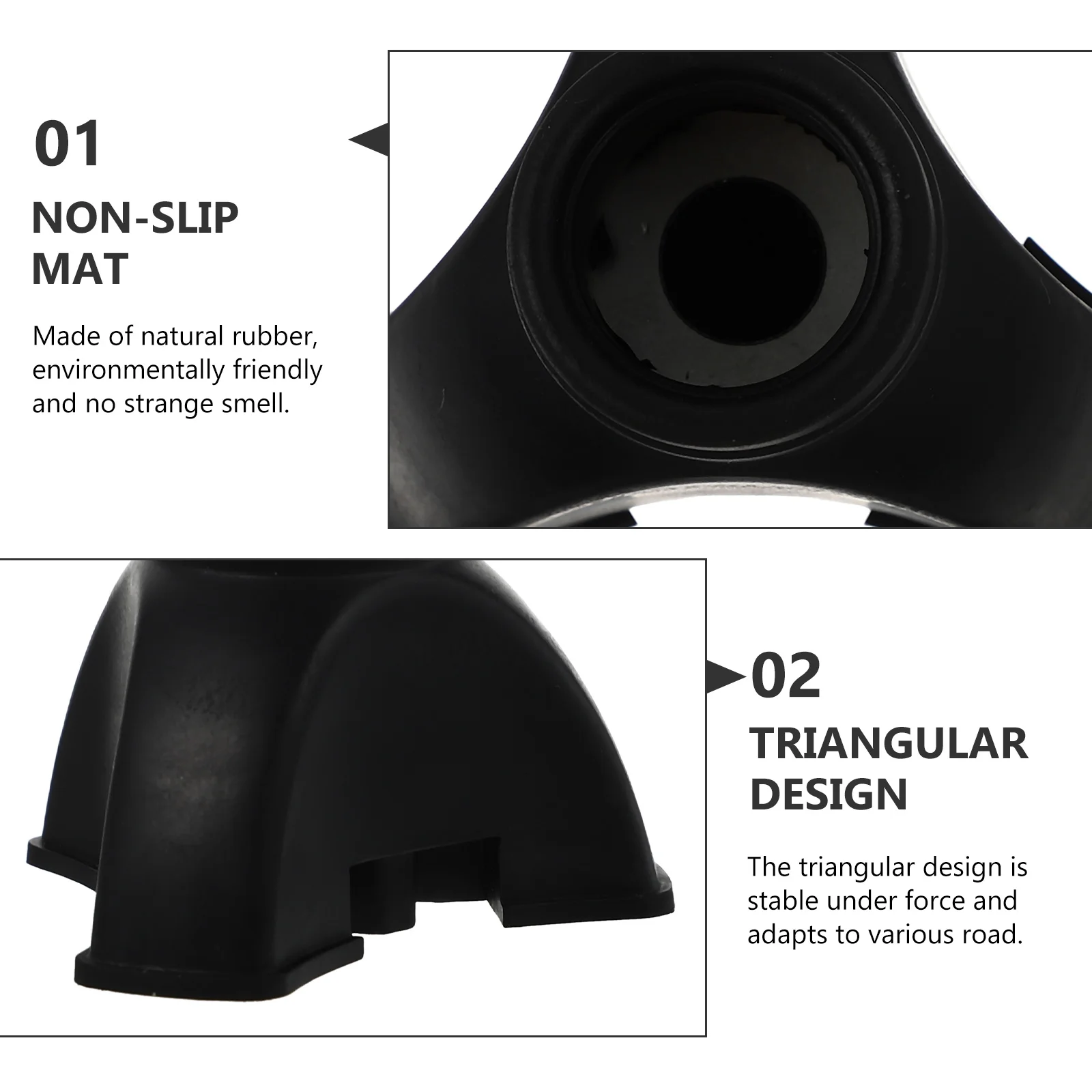 

2 шт., противоскользящий резиновый чехол для ног, треугольные треккинговые палки, защита наконечника, наконечники для трости, наконечники для походной палки, костыли, наконечники для