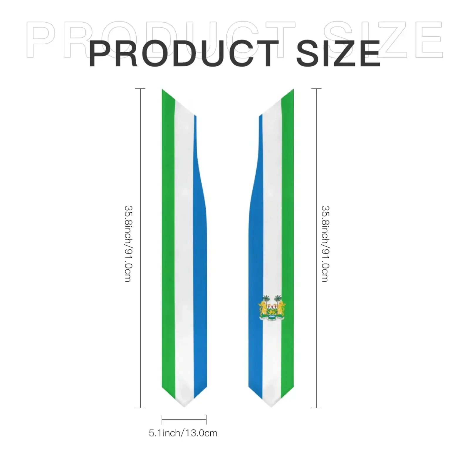 l'emblema de la bandera de Sierra Leone, estola de graduación, chal, ceinture, honneur, para estudiar, estudiantes internacionales