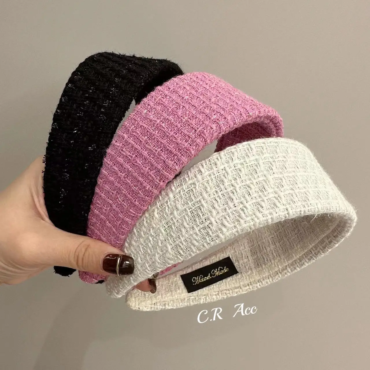 

Утолщенная кожаная повязка на голову с узором, бордовая, с нишевой текстурой, в стиле ретро, с губчатой подкладкой, для создания объема на макушке, аксессуар для волос к праздничной одежде.